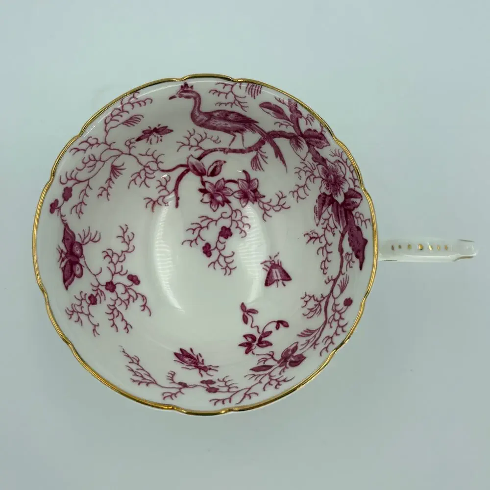 Vintage Coalport Cairo Pink Bone China Teacup and Saucer Set England